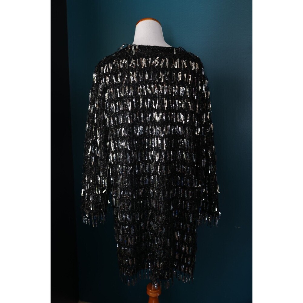 Zara Black Sequin Mini Dress - Picture 7 of 13